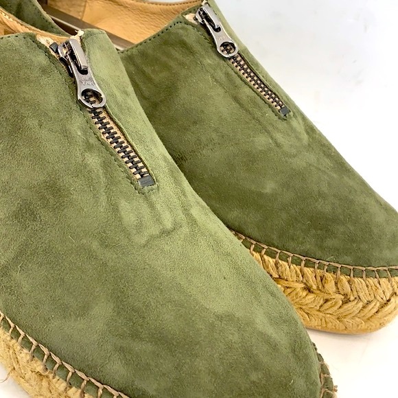 ERIC MICHAEL Serena Olive Green Suede Platform Espadrille Women’s Size: US10 - Picture 8 of 11